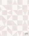 Tapeta na flizelinie w beżowo-szare trójkąty i kwadraty geometryczna