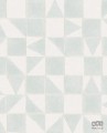 Tapeta na flizelinie w niebieskie trójkąty i kwadraty geometryczna