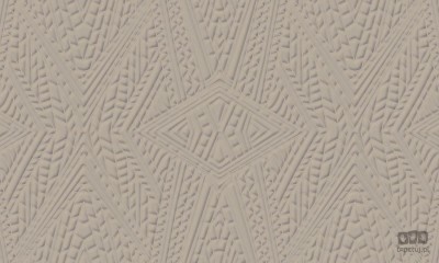 Beżowa tapeta na flizelinie geometryczna wypukły wzór 3D