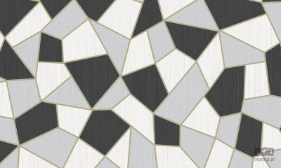Tapeta na flizelinie z motywem geometrycznej mozaiki