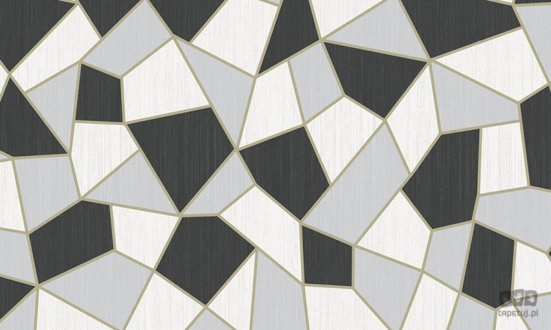 Tapeta na flizelinie z motywem geometrycznej mozaiki