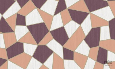 Tapeta na flizelinie z motywem geometrycznej mozaiki