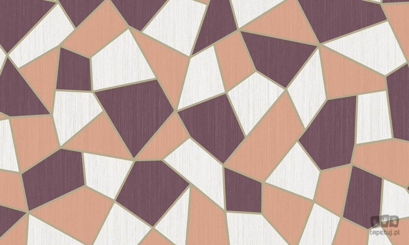Tapeta na flizelinie z motywem geometrycznej mozaiki