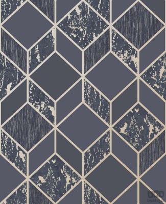 Tapeta w odcieniach granatu geometria