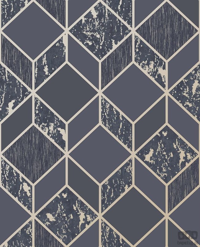 Tapeta w odcieniach granatu geometria