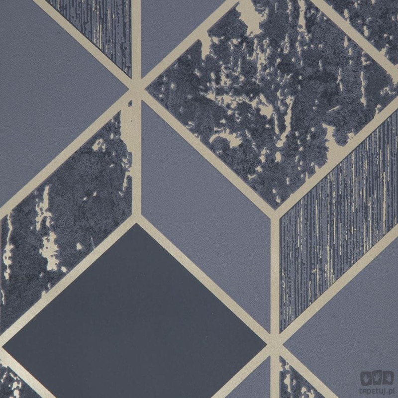 Tapeta w odcieniach granatu geometria