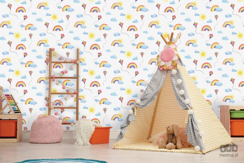 Wielokolorowa tapeta Holden Over The Rainbow tęcze latawce