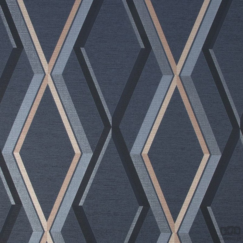 Tapeta w odcieniach granatu z geometrycznym wzorem