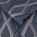Tapeta w odcieniach granatu z geometrycznym wzorem