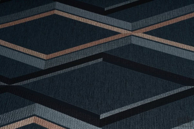 Tapeta w odcieniach granatu z geometrycznym wzorem
