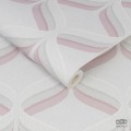 Szaro-różowa tapeta papierowa trójwymiarowy wzór