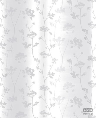 Szara tapeta papierowa w kwiaty