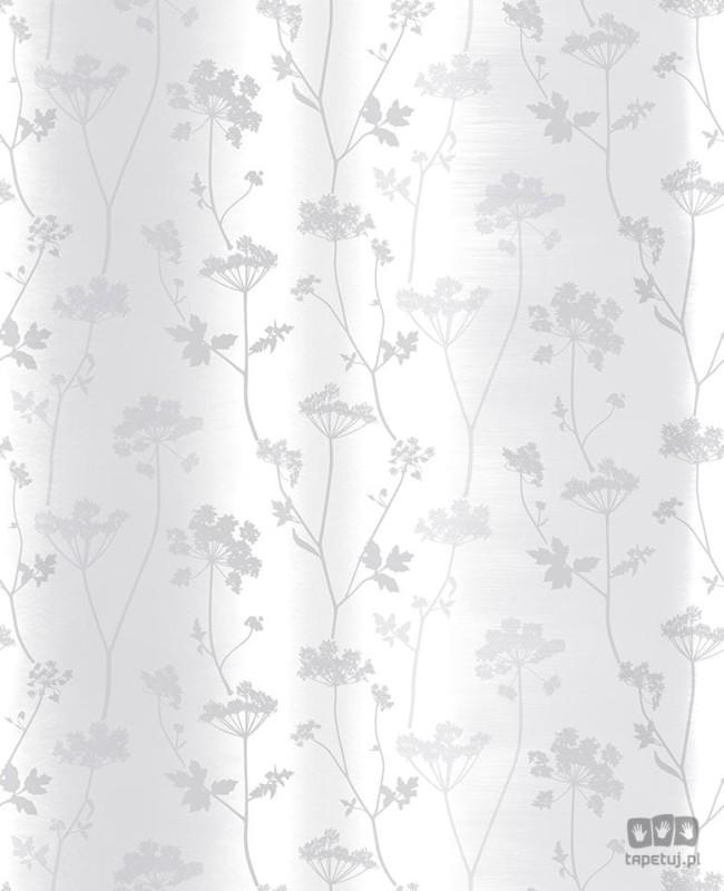 Szara tapeta papierowa w kwiaty