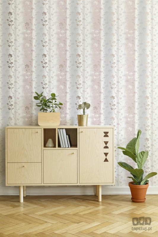 Tapeta papierowa w kolorowe kwiaty