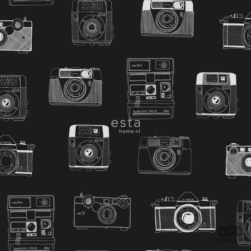 Tapeta na flizelinie w aparaty fotograficzne czarne tło