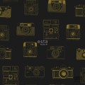 Tapeta na flizelinie w aparaty fotograficzne czerń i złoto