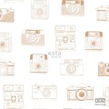 Tapeta na flizelinie w aparaty fotograficzne biel i złoto