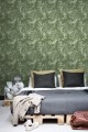 Zielona tapeta na flizelinie w tropikalne liście monstera