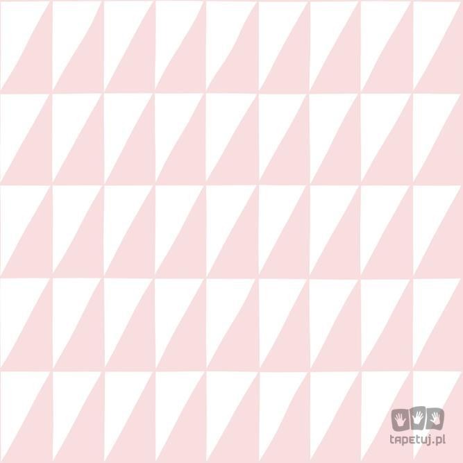 Tapeta na flizelinie wzór geometryczny różowa