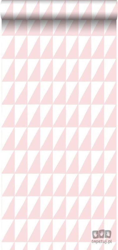 Tapeta na flizelinie wzór geometryczny różowa