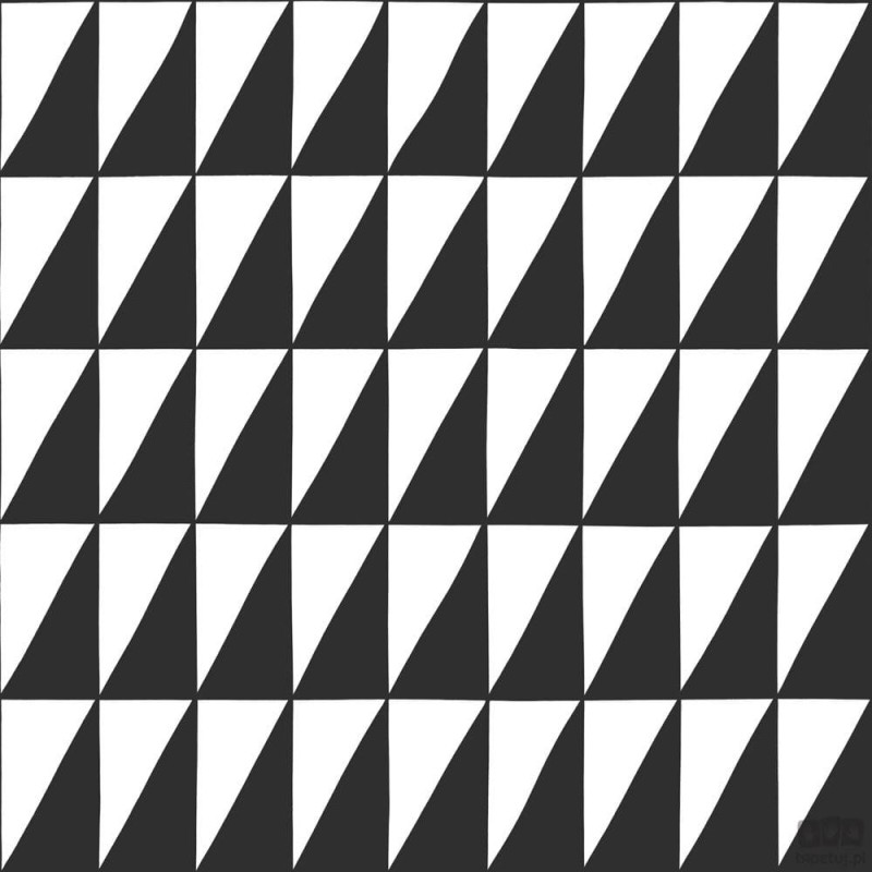 Tapeta czarno biała wzór geometryczny trójkąty na flizelinie
