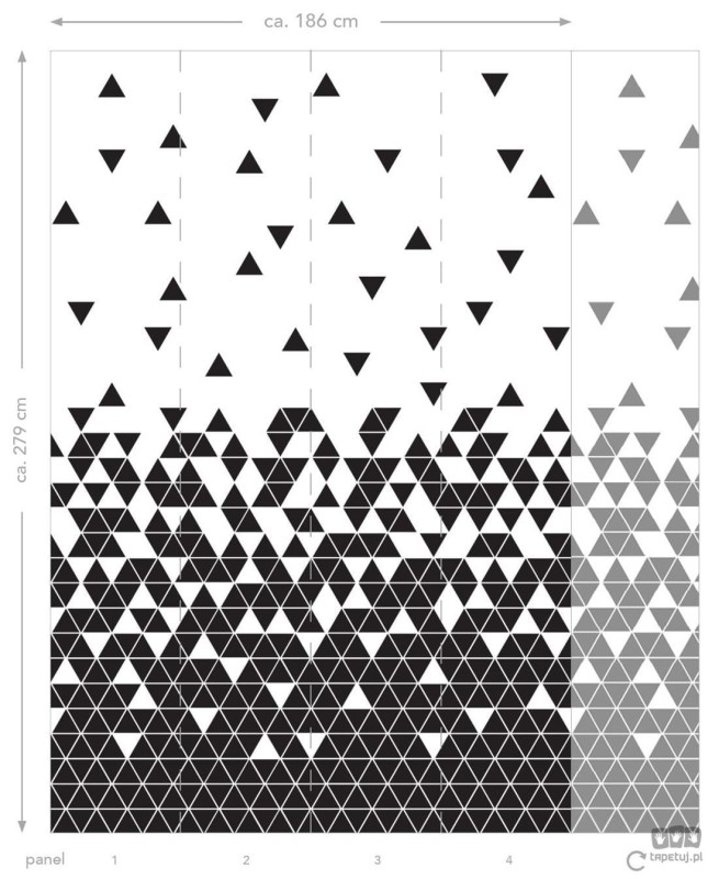 Fototapeta na flizelinie wzór geometryczny trójkąty