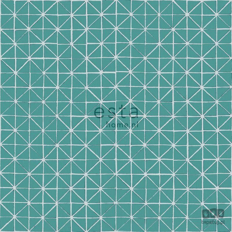 Tapeta na flizelinie z geometryczną mozaiką