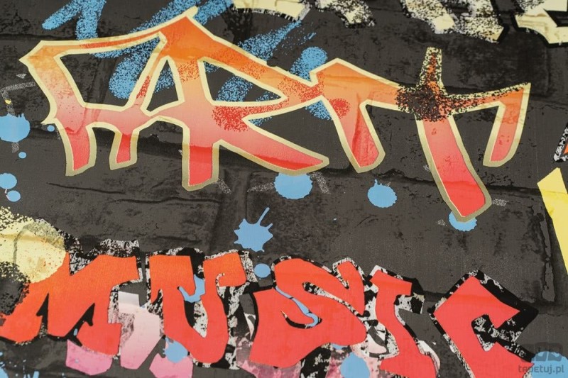 Tapeta papierowa z motywem graffiti w amerykańskim stylu
