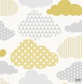 Tapeta papierowa na flizelinie z motywem w chmurki