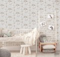 Tapeta papierowa z Kubusiem Puchatkiem i przyjaciółmi