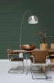 Zielona tapeta w srebrny wzór geometryczny