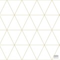 Biała tapeta z linearnym złotym geometrycznym wzorem