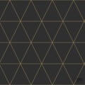 Czarna tapeta z linearnym złotym geometrycznym wzorem