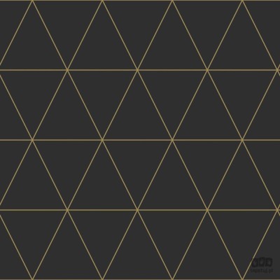 Czarna tapeta z linearnym złotym geometrycznym wzorem