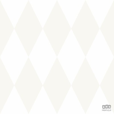 Kremowo-biała tapeta w geometryczne wzory