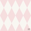 Kremowo-różowa tapeta w geometryczne wzory