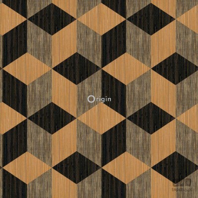 Tapeta na flizelinie w geometryczny wzór bryły z efektem 3D