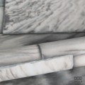 Tapeta na flizelinie w beżowo-szare płytki marmurowe z efektem 3D