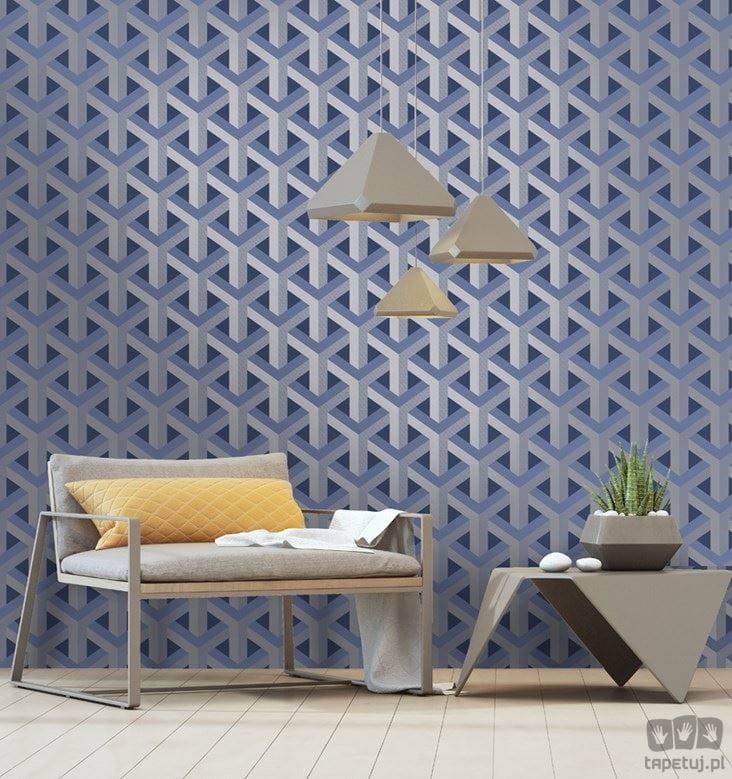 Tapeta z geometrycznym motywem efekt 3D