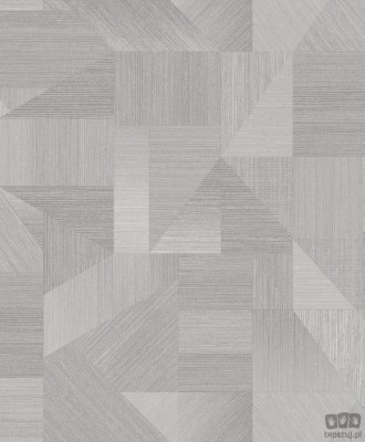 Szara tapeta na flizelinie geometryczna imitacja paneli