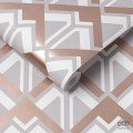 Błyszcząca tapeta art deco w romby