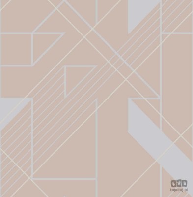 Tapeta geometryczna w odcieniu różowego złota