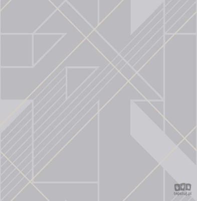 Metaliczna tapeta wzór geometryczny