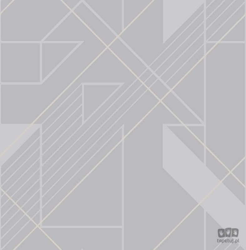 Metaliczna tapeta wzór geometryczny
