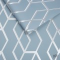 Niebieska tapeta w wzór geometryczny