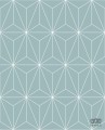 Miętowa tapeta w białe linie wzór geometryczny