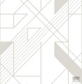 Biała tapeta w metaliczny wzór geometryczny