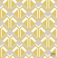 Żółta tapeta art deco w romby