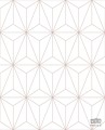 Biała tapeta w złote linie wzór geometryczny