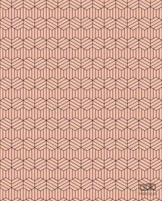 Złota tapeta w czarny wzór geometryczny